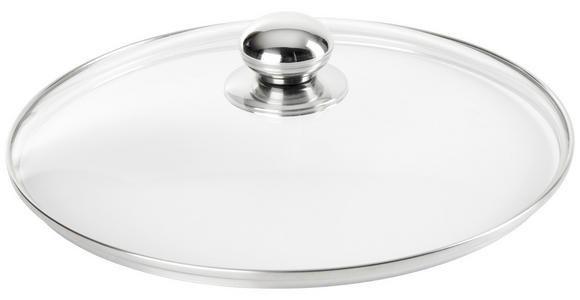 TOPFDECKEL  28 cm  - Klar/Edelstahlfarben, Basics, Glas/Metall (28cm) - Homeware Profession.