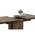 ESSTISCH 120-160/80/76 cm Nachbildung  Holzwerkstoff ausziehbar, Variantenauswahl rechteckig Schwarz, Dunkelbraun  - Dunkelbraun/Schwarz, KONVENTIONELL, Holzwerkstoff (120-160/80/76cm) - Carryhome