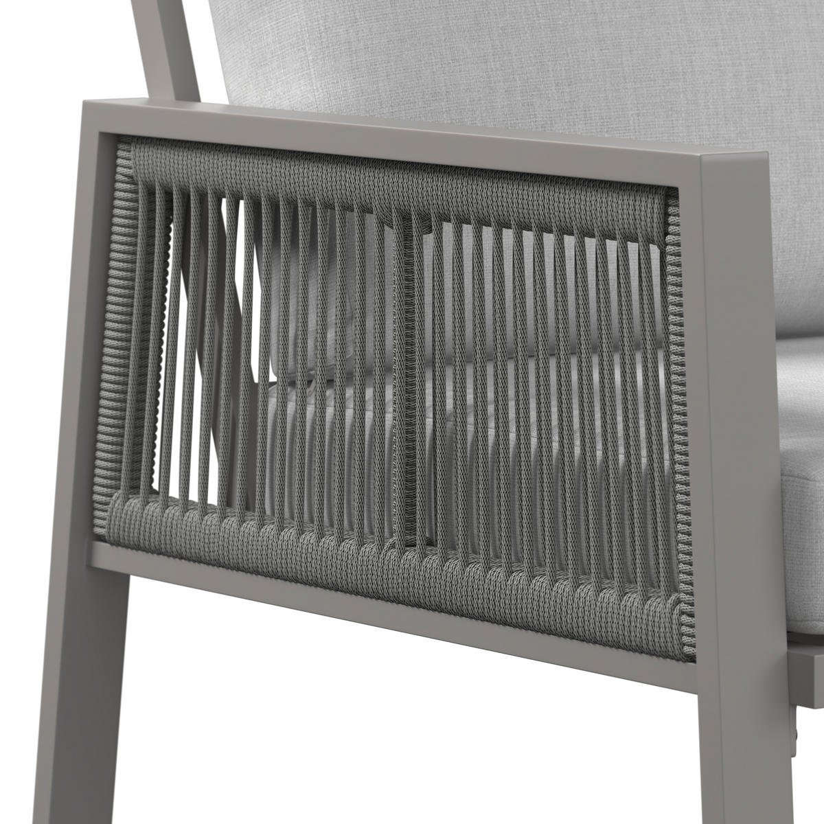 DINING-LOUNGESET  - Taupe, MODERN, Textil/Metall (179/76/75cm) - Ambia Garden