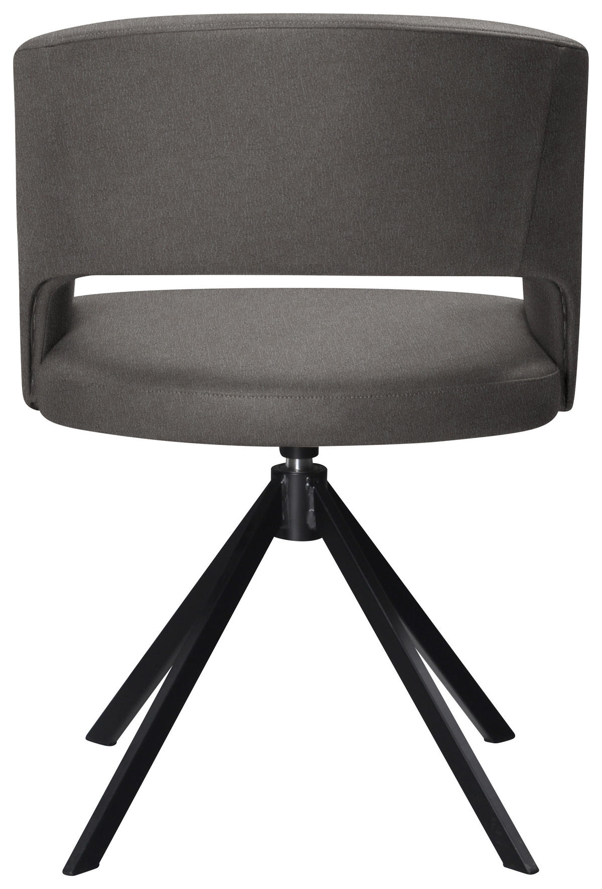 CHAISE ACCOUDOIRS  in Stahl Lederlook (vegan)  - Dunkelgrau/Schwarz, Konventionell, Textil/Metall (56/84/59cm) - Moderano