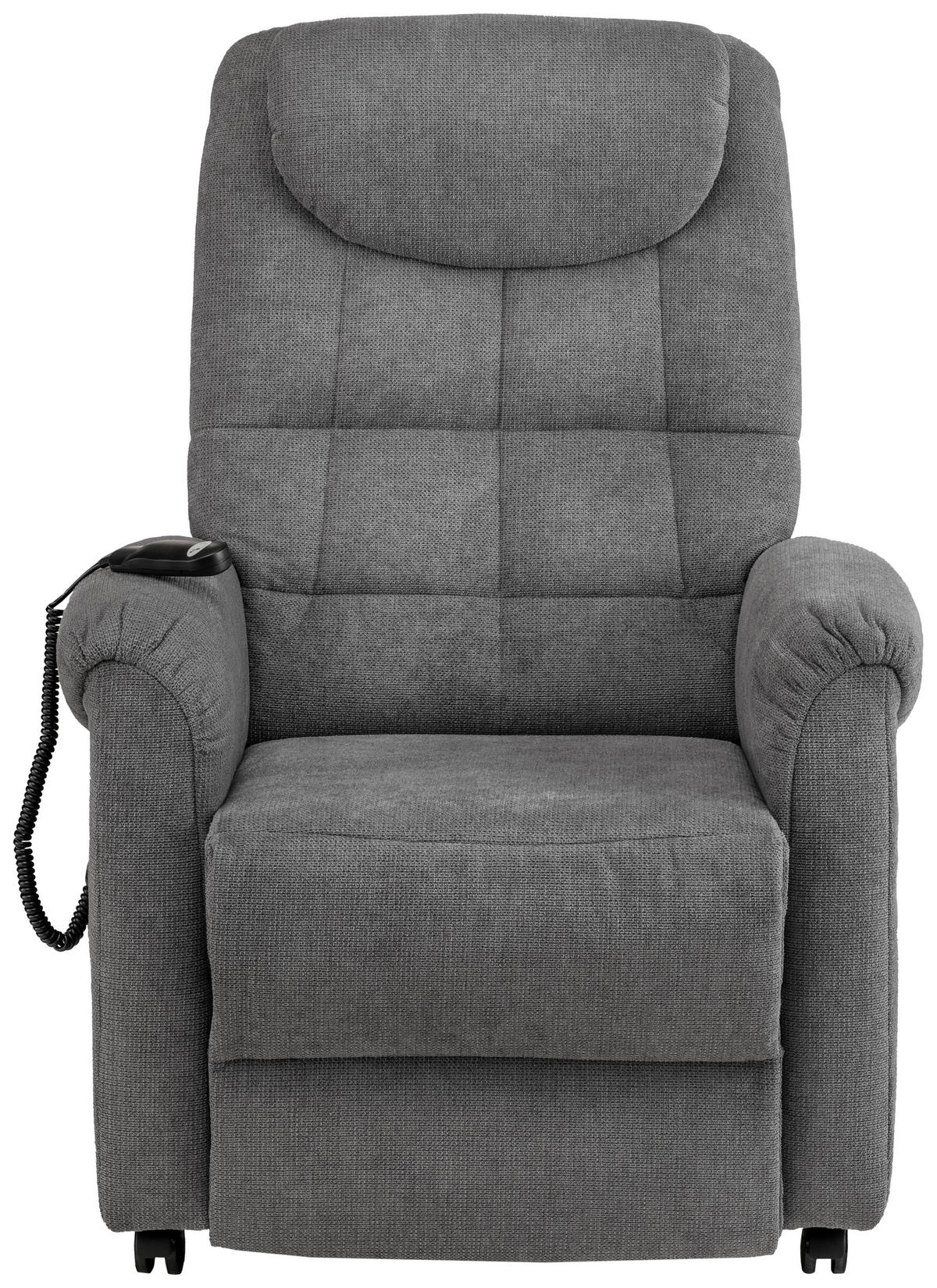 FOTELJA ZA GLEDANJE TELEVIZORA 83/113/92 cm , siva  - siva/crna, Konvencionalno, tekstil/plastika (83/113/92cm) - Xora