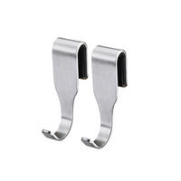 HAKEN 2 Stück  in Edelstahlfarben  - Edelstahlfarben, Basics, Metall (1,6/1,2/5cm) - Gefu