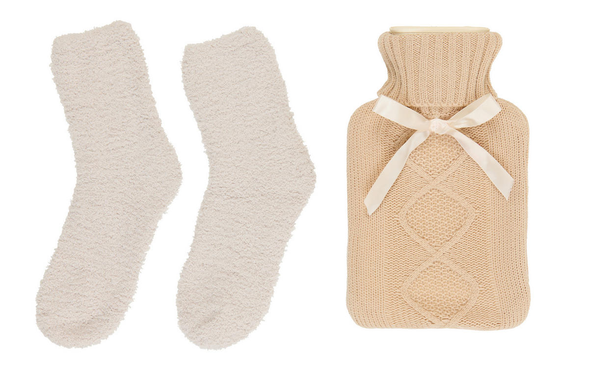 WÄRMFLASCHE Kunststoff, Textil  - Beige, Basics, Kunststoff/Textil (16/5/31cm)