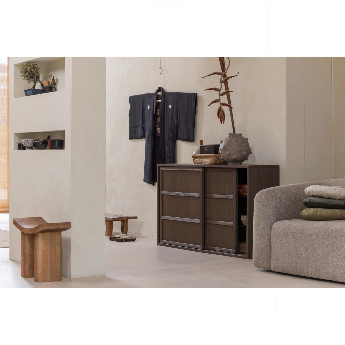 HOCKER in Holz Naturfarben  - Naturfarben, Design, Holz (50/45/25cm) - Livetastic