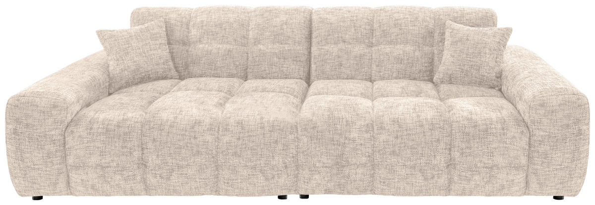 VIERSITZER-SOFA in Struktur Creme  - Creme/Schwarz, MODERN, Kunststoff/Textil (300/87/120cm) - Livetastic