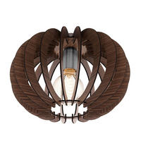 DECKENLEUCHTE  30/20,5 cm    - Dunkelbraun/Nickelfarben, Natur, Holz/Metall (30/20,5cm) - Eglo