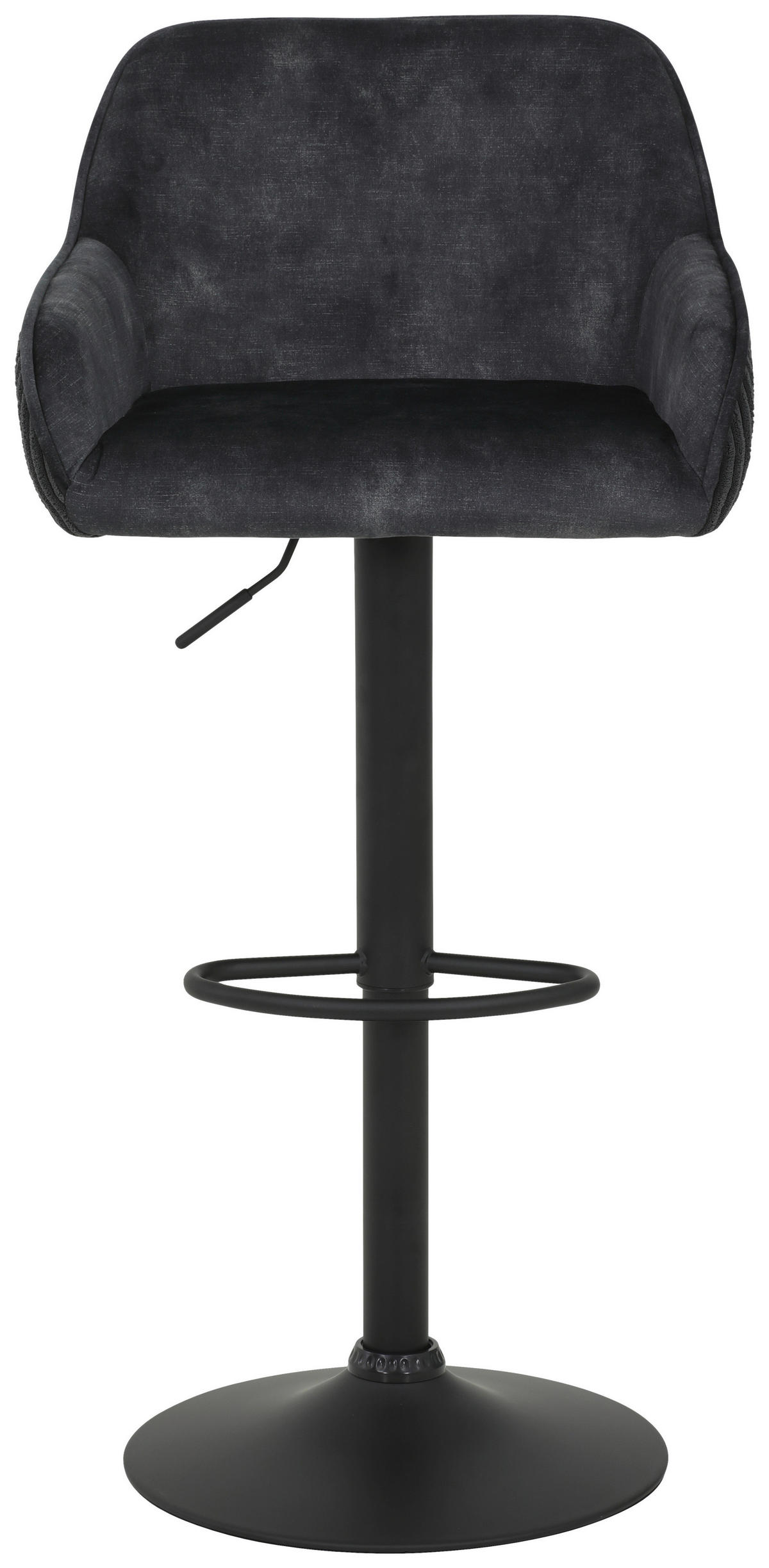 BAROVÁ ŽIDLE, antracitová - antracitová, Design, kov/textil (51/87-108/52cm) - Boxxx