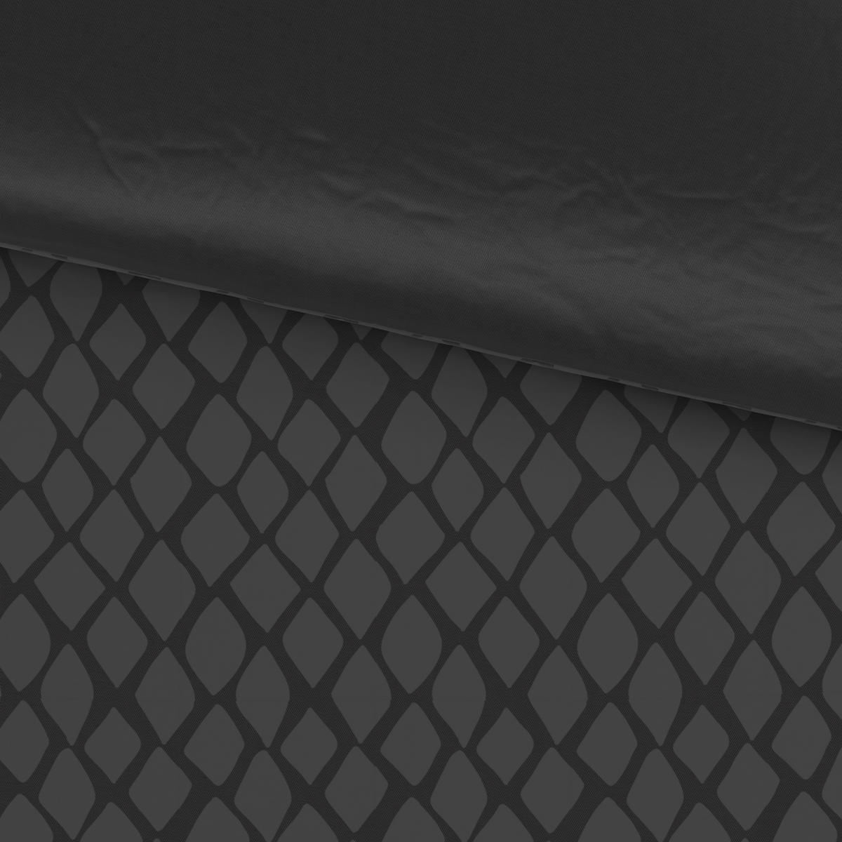 POSTELJINA SA DVA LICA STRIPES DK 200/200 cm saten antracit  - antracit, Dizajnerski, tekstil (200/200cm) - Dieter Knoll