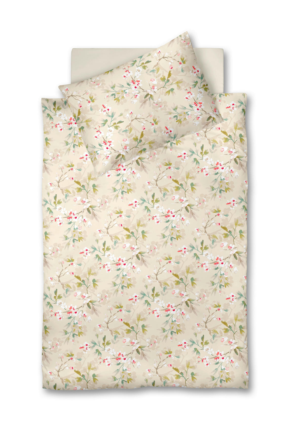 POSTELJINA 140/200 cm makosaten tirkizna, bela, tamnoružičasta, bež, kapućino  - tamnoružičasta/tirkizna, Konvencionalno, tekstil (140/200cm) - Fleuresse