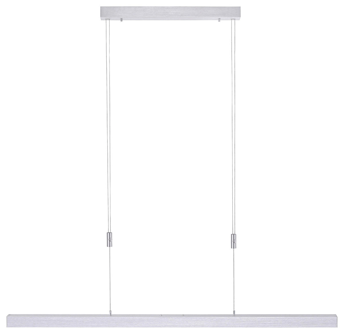 LED-HÄNGELEUCHTE 120-179/5,5/100-180 cm   - Silberfarben, Design, Kunststoff/Metall (120-179/5,5/100-180cm) - Paul Neuhaus