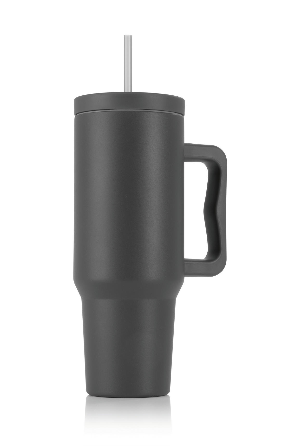THERMOBECHER Gourmetmaxx 1,2 L  - Grau, Basics, Kunststoff/Metall (15,5/11/27cm)