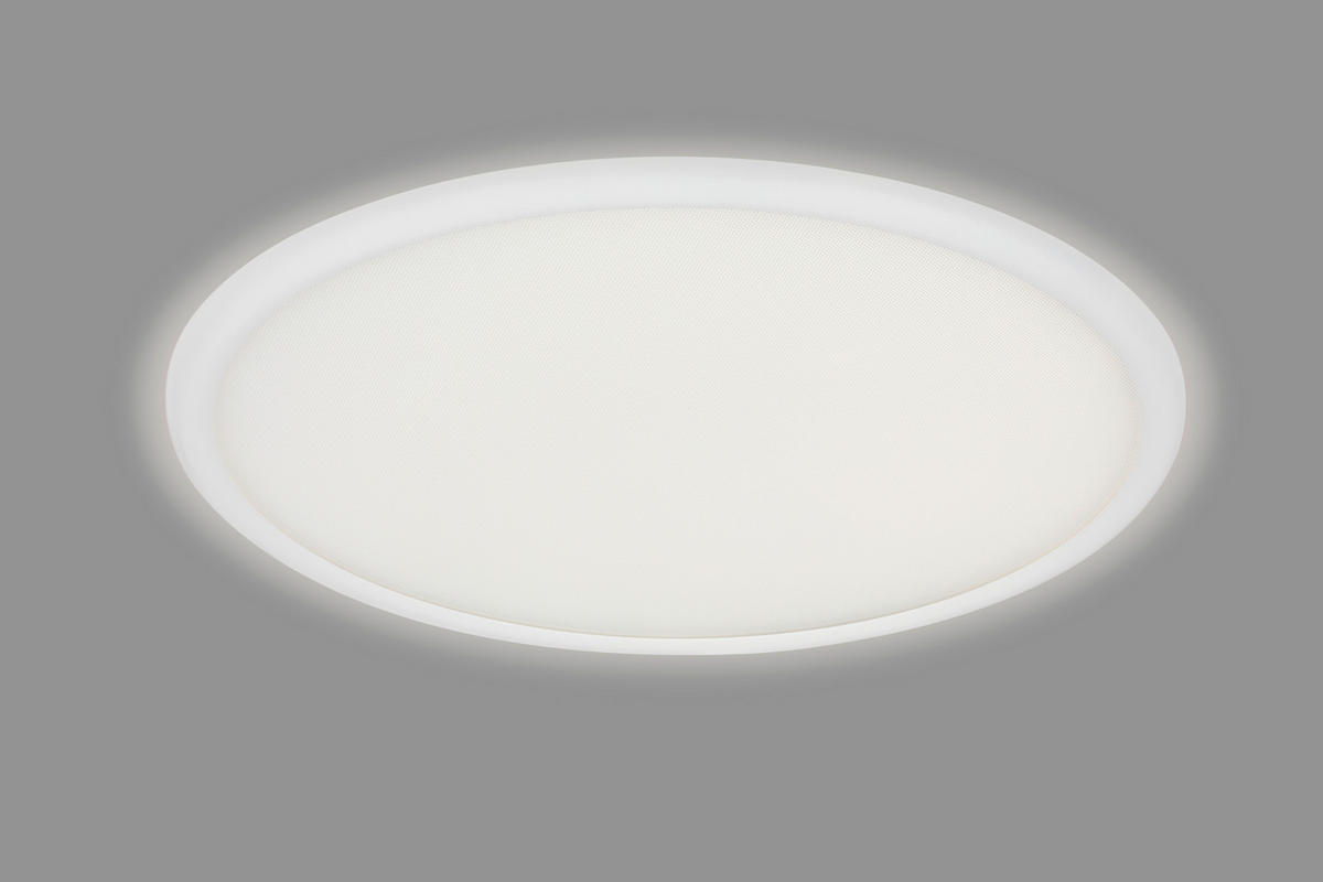 LED-DECKENLEUCHTE Arcalis 45/5,2 cm  - Weiß, Design, Kunststoff/Metall (45/5,2cm) - Novel