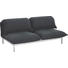 SOFA in Textil Dunkelgrau - Dunkelgrau/Silberfarben, Design, Textil/Metall (200cm) - Rolf Benz SOFA in Textil Dunkelgrau - Dunkelgrau/Silberfarben, Design, Textil/Metall (200cm) - Rolf Benz