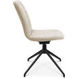 STUHL  Beinauswahl, Stoffauswahl, Sitzfläche 360° drehbar Bouclé  Creme, Schwarz  - Creme/Schwarz, Design, Textil/Metall (46/81,5-84,5/55cm) - Johann Jakob