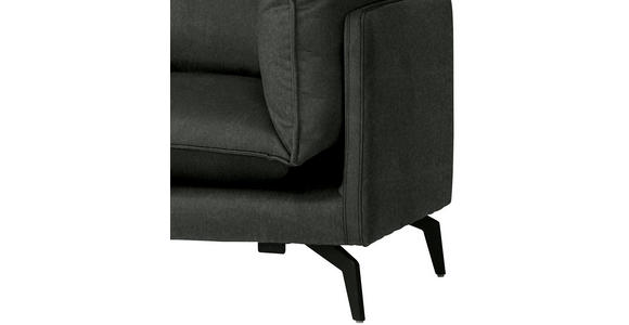 ECKSOFA in Samt Schwarz  - Schwarz, Design, Textil/Metall (200/241cm) - Carryhome