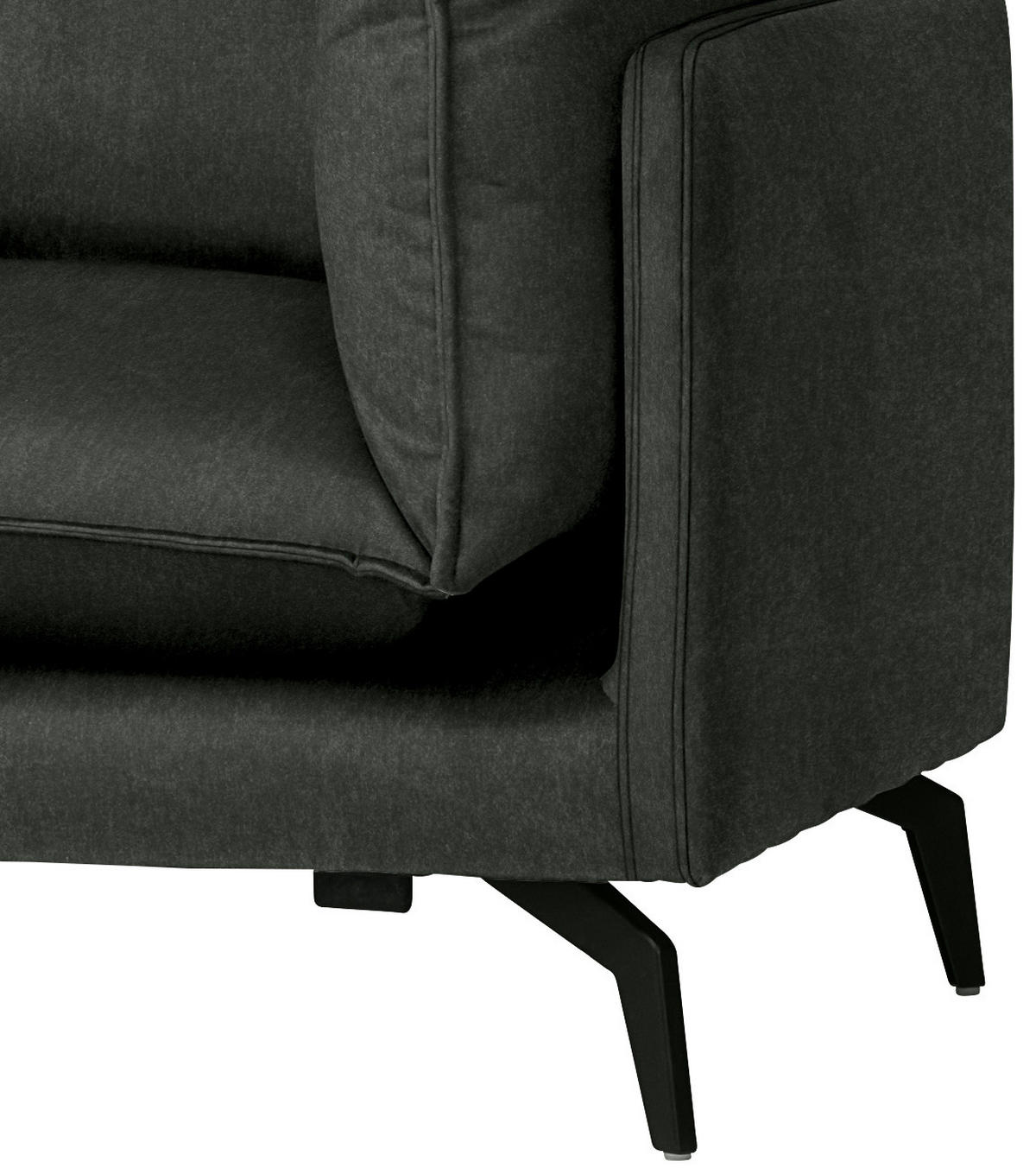 CloseUp von Carryhome ECKSOFA Schwarz Samt.