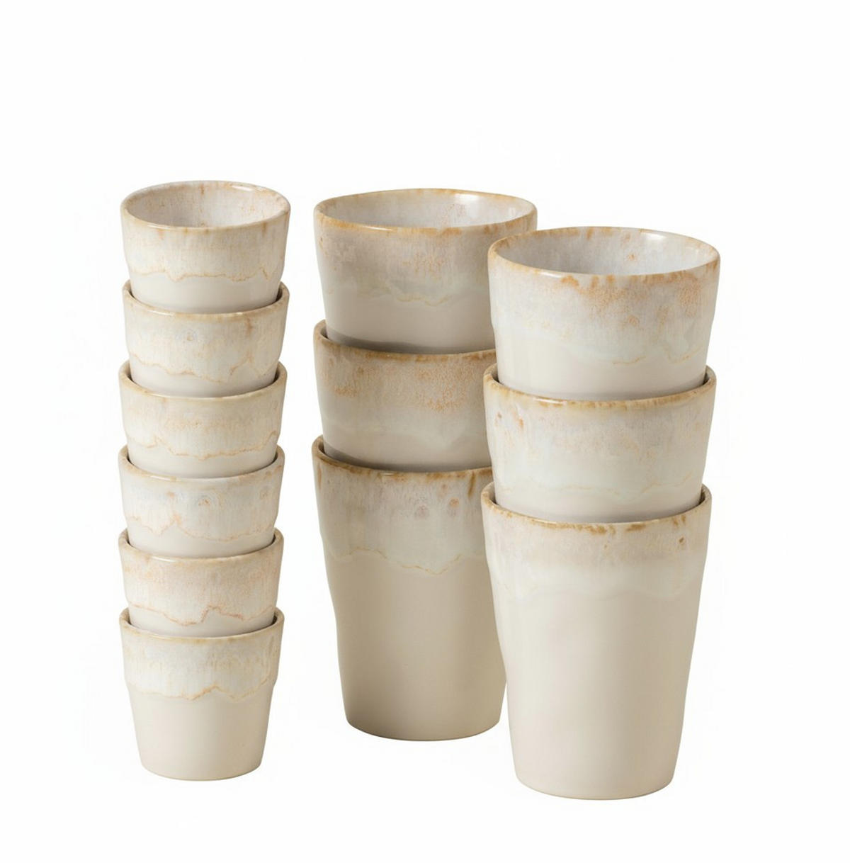 ESPRESSO & KAFFEEBECHERSET GRESPRESSO 12-teilig  - Weiß Hochglanz, Basics, Keramik - Costa Nova