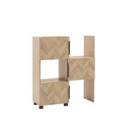 BADEZIMMERREGAL 78-111/101,6/34,7 cm  - Eichefarben/Schwarz, Natur, Holzwerkstoff/Kunststoff (78-111/101,6/34,7cm) - Stylife