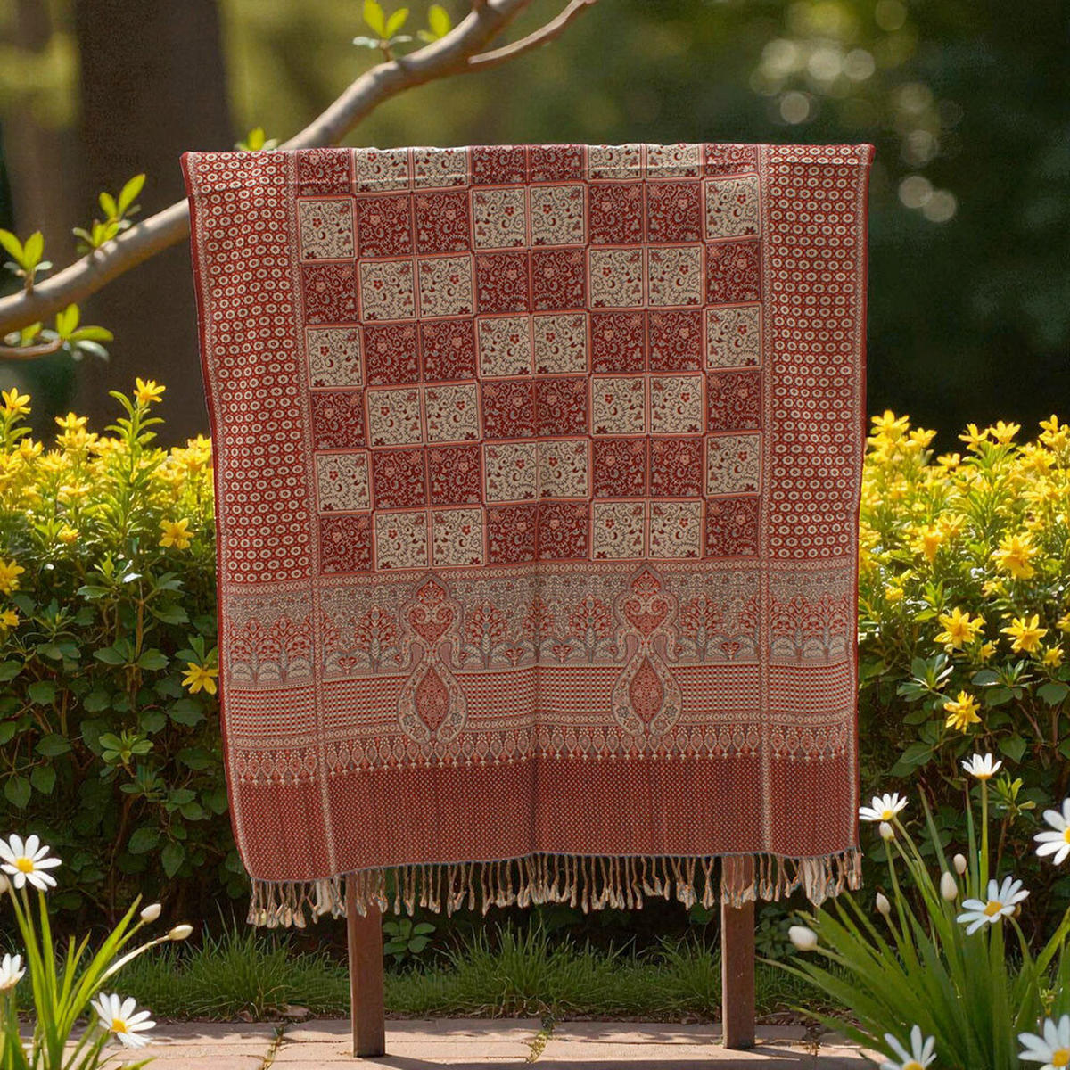 DEKORANYAG fm - többszínű/zöld, Basics, textil (105/215cm)