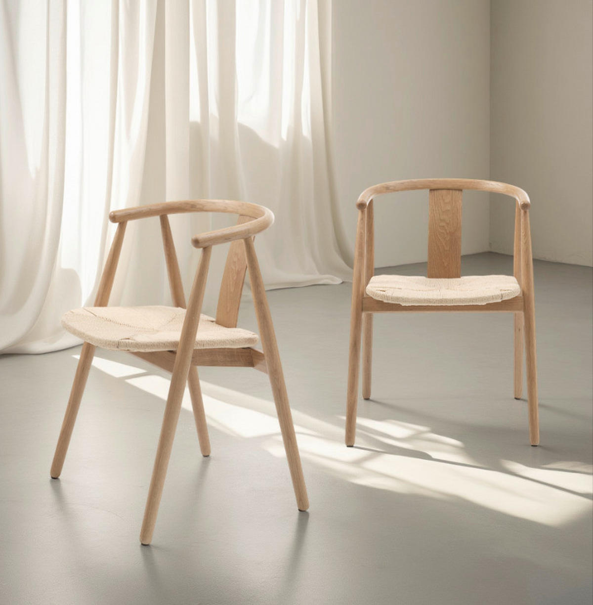 ARMLEHNSTUHL  in Webstoff  - Creme/Naturfarben, Basics, Holz/Textil (59/76,6/52cm) - Boxxx