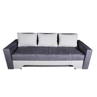 TROSED  - boja aluminijuma, Dizajnerski, koža/drvo (235/85/80cm) - Xora