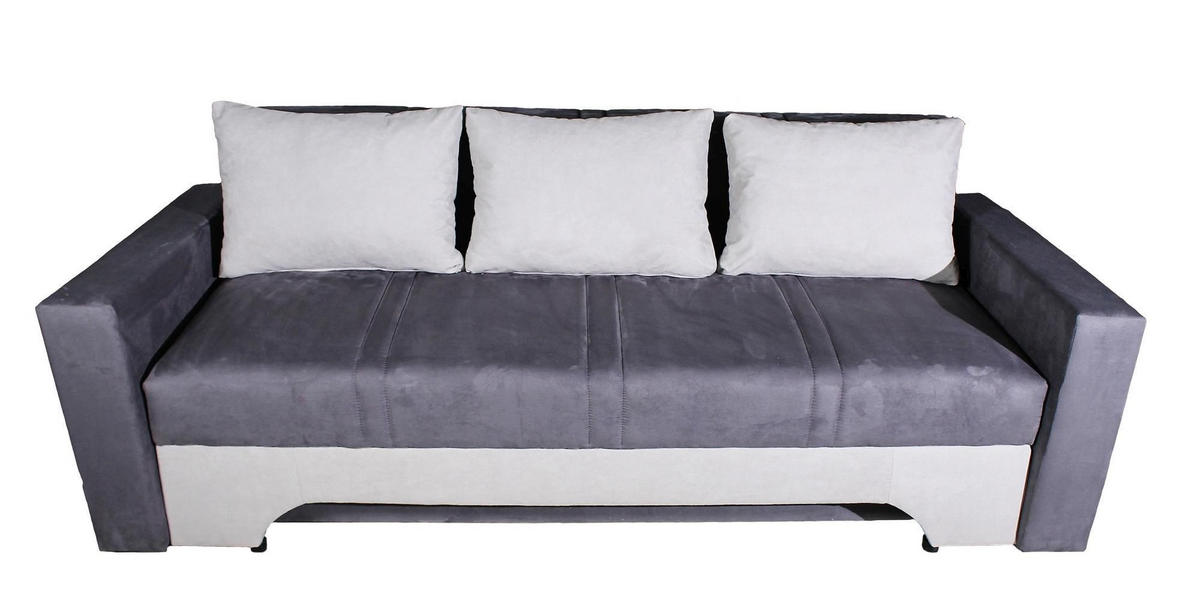TROSED  - boja aluminijuma, Dizajnerski, koža/drvo (235/85/80cm) - Xora