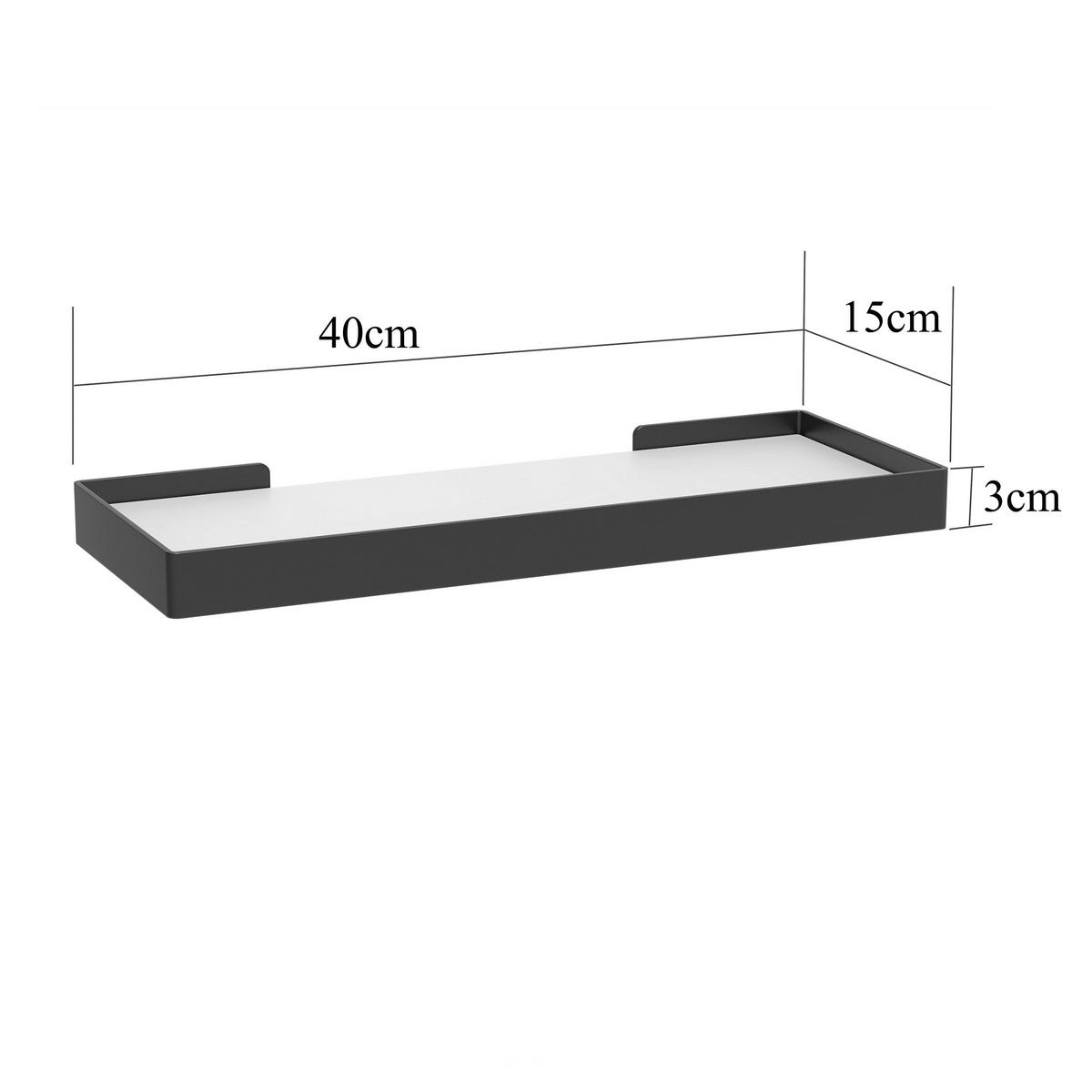 WANDBOARD40/3/15 cm Schwarz, Kaschmir  - Kaschmir/Schwarz, Basics, Holzwerkstoff/Metall (40/3/15cm) - Xora