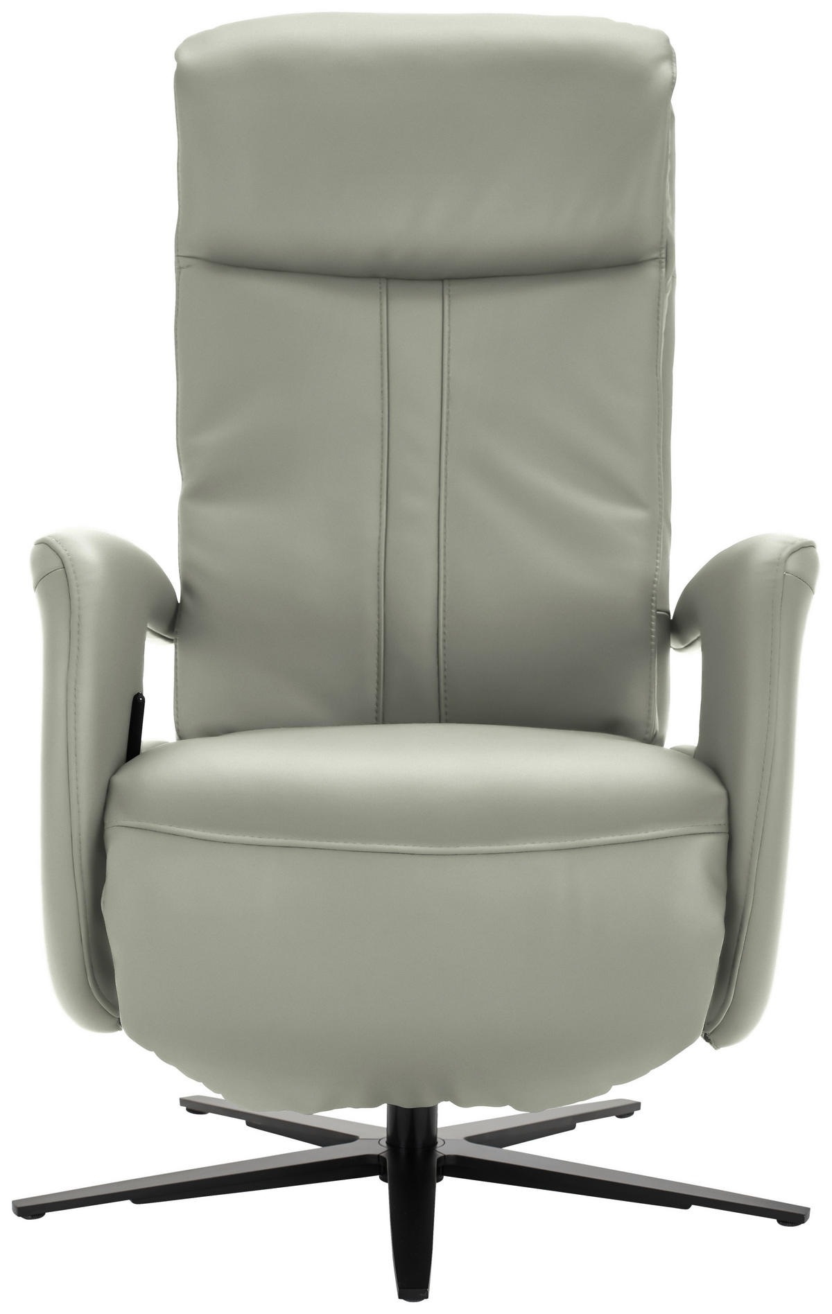RELAXSESSEL in Leder Hellgrau  - Hellgrau/Schwarz, Design, Leder/Metall (71/112/83cm) - Dieter Knoll