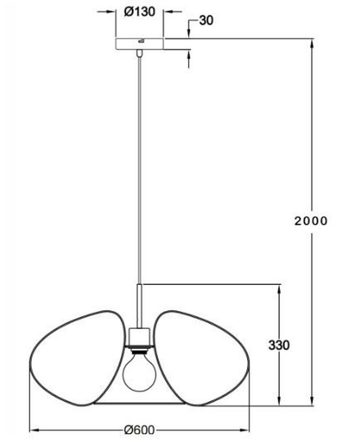 SVJETILJKA VISEĆA  60/200 cm      Fassa  - zlatne boje, Design, metal (60/200cm)