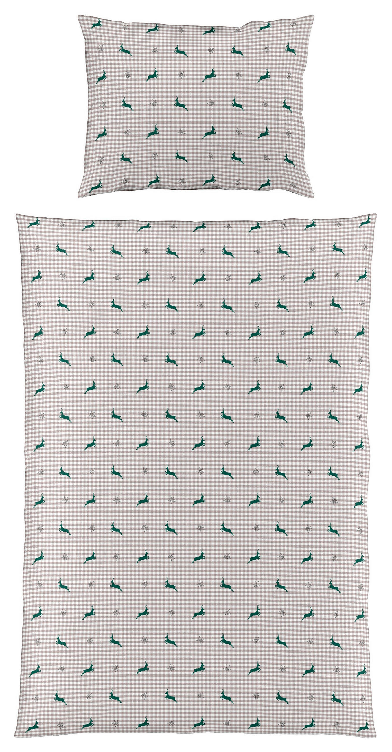BETTWÄSCHE Makosatin 140/200 cm  - Beige/Weiß, Design, Textil (140/200cm) - Fleuresse