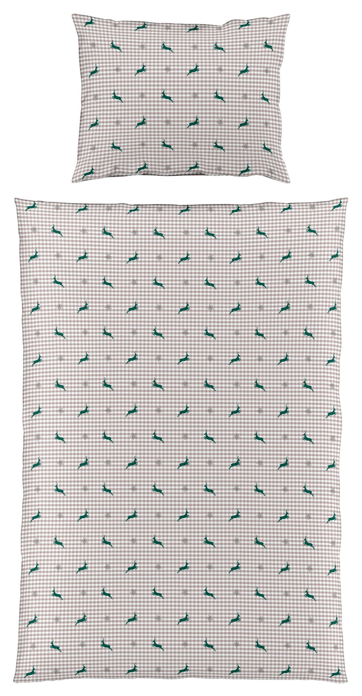 BETTWÄSCHE Makosatin 140/200 cm  - Beige/Weiß, Design, Textil (140/200cm) - Fleuresse