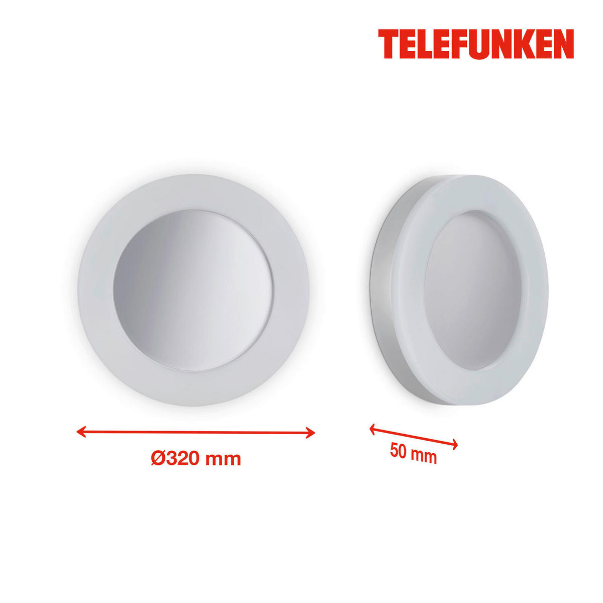 ZUNANJA STENSKA SVETILKA        32/5 cm       - srebrne barve, Basics, kovina/umetna masa (32/5cm) - Telefunken