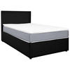 BOXBETT 120/200 cm  in Schwarz, Hellgrau  - Hellgrau/Schwarz, KONVENTIONELL, Holz/Holzwerkstoff (120/200cm) - MID.YOU