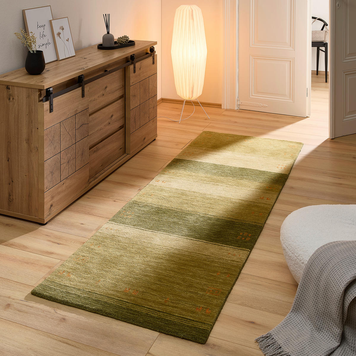 LÄUFER 80/250 cm Edition Alkatif Nomad  - Grün, KONVENTIONELL, Textil (80/250cm) - Cazaris