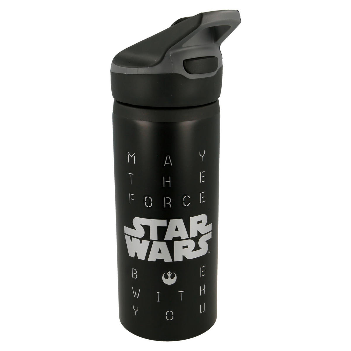 UNIVERSALFLASCHE Star Wars  - Schwarz/Alufarben, Basics, Metall (9,3/7,3/22,7cm) - Star Wars