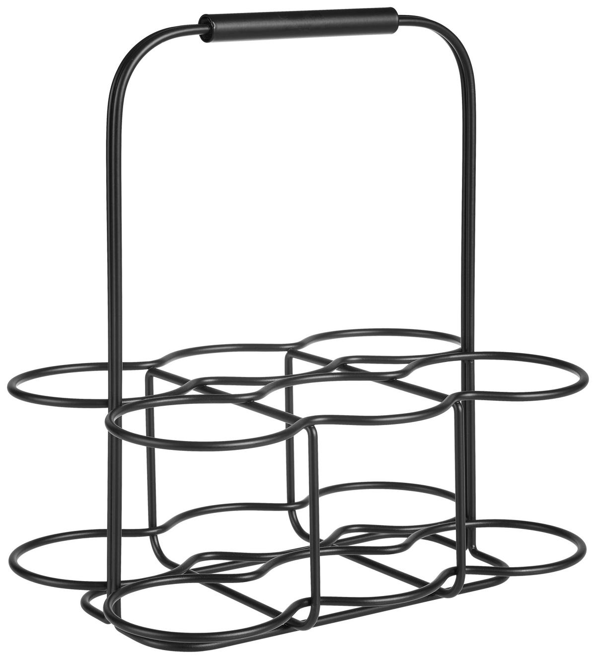 FLASCHENTRÄGER - Schwarz, Basics, Metall (29/34/20cm) - Blomus