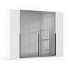 DREHTÜRENSCHRANK in Grau, Weiss  - Weiss/Graphitfarben, Trend, Glas/Holzwerkstoff (301/223/61cm) - Rauch Möbel