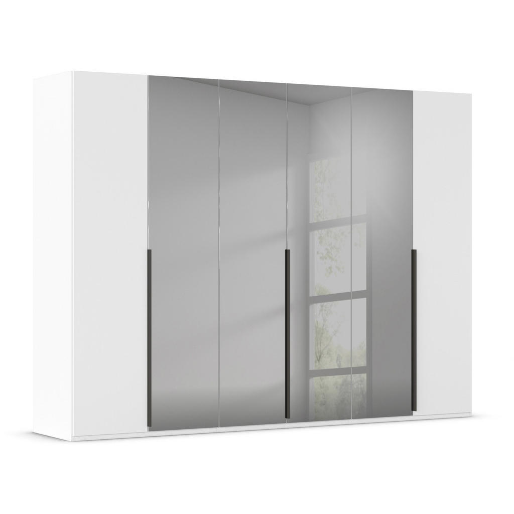 Drehtürenschrank Paola Grau Weiß B: 301 cm