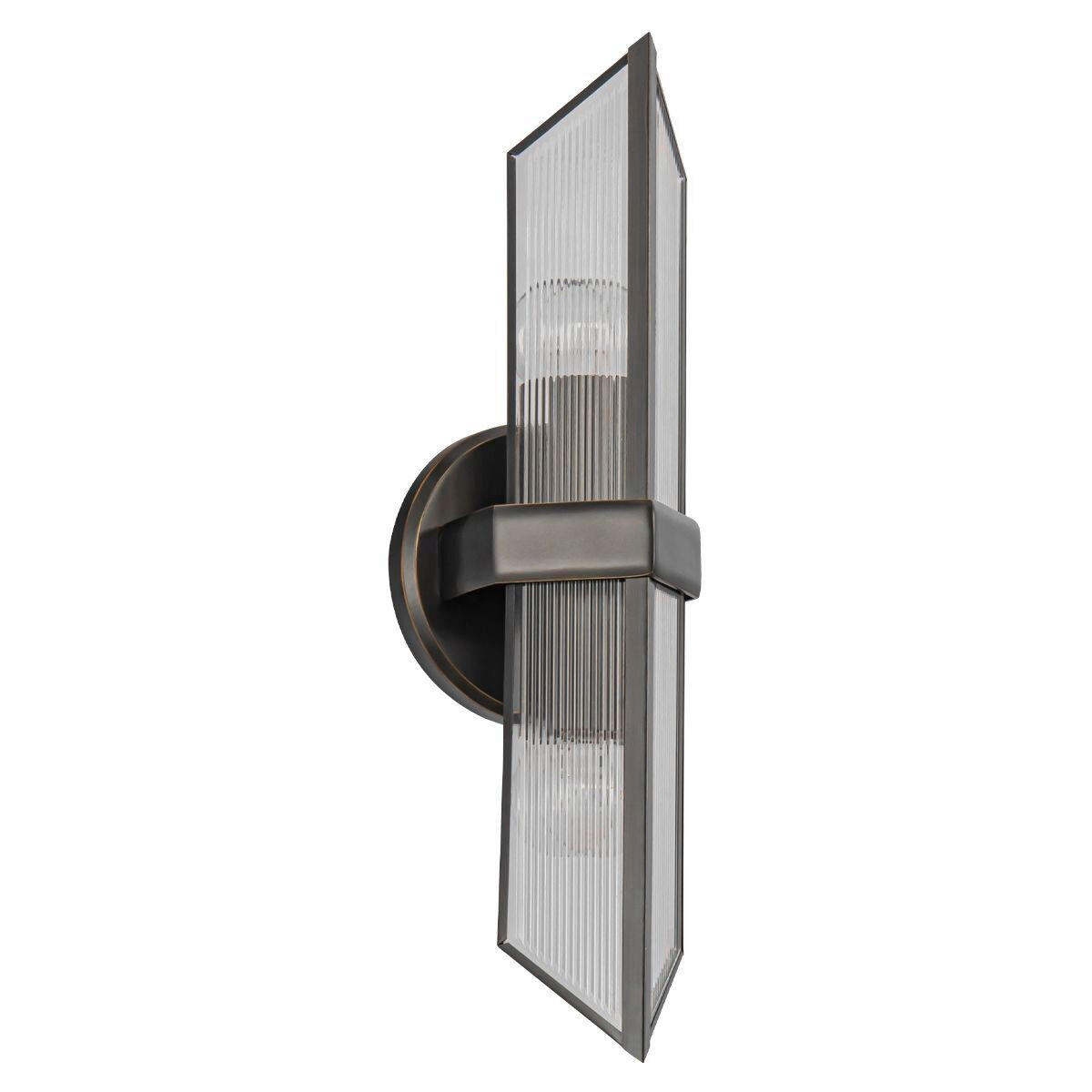 WANDLEUCHTE   - Bronzefarben, KONVENTIONELL, Glas/Metall (38,5/9,5/10,5cm) - Elstead Lighting