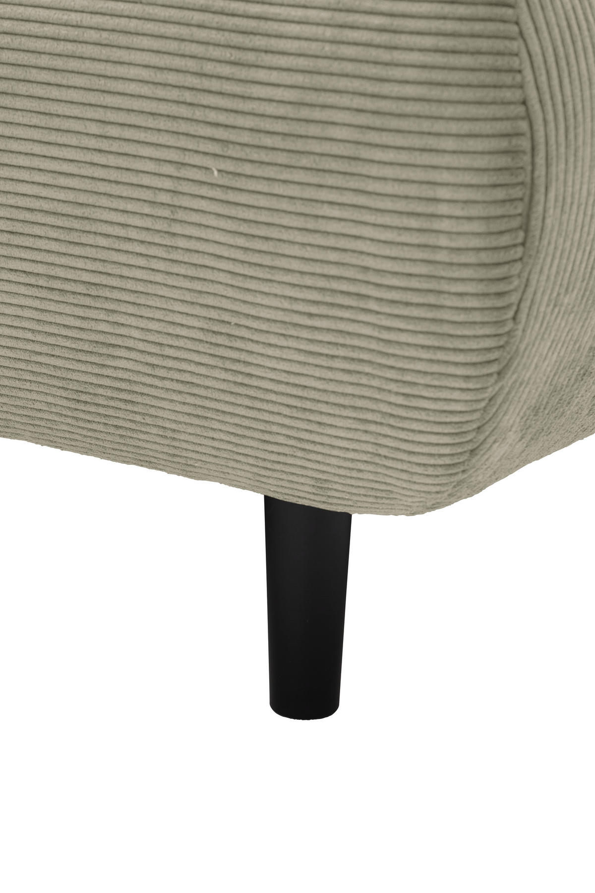 ECKSOFA Ottomane links, Eckteil  Sandfarben Feincord  - Sandfarben/Schwarz, Design, Holz/Textil (215/288cm) - Pure Home Lifestyle