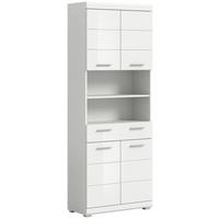 VISOKI ELEMENT   - srebrne boje/bijela visoki sjaj, Moderno, drvni materijal/plastika (74/191/31cm) - MID.YOU