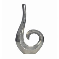 DEKOVASE  - Silberfarben, Design, Metall (26/47/8cm) - Livetastic