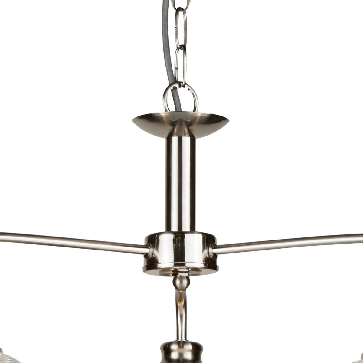 HÄNGELEUCHTE Bistro II 56/120/56 cm  - Silberfarben, KONVENTIONELL, Glas/Metall (56/120/56cm)