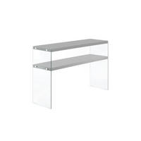 SIDOBORD i glas, trämaterial 32/110/75 cm  - klar/grå, Basics, trämaterial/glas (32/110/75cm) - Kayoom