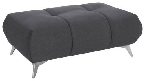 HOCKER in Textil Grau - Edelstahlfarben/Grau, Design, Textil/Metall (120/43/70cm) - Hom`in