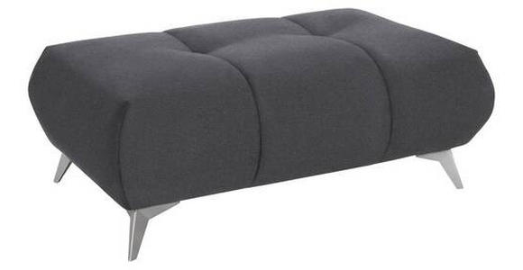 HOCKER in Textil Grau  - Edelstahlfarben/Grau, Design, Textil/Metall (120/43/70cm) - Hom`in