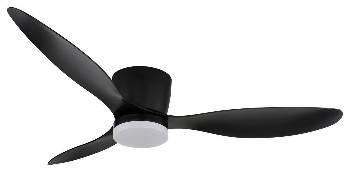DECKENVENTILATOR - Schwarz/Weiß, Basics, Kunststoff/Metall (22,6/131,50cm) - Globo