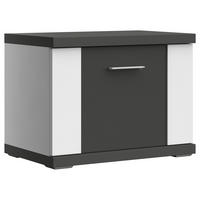 GARDEROBENBANK 65/49/42 cm  - Chromfarben/Weiss, Basics, Holzwerkstoff/Metall (65/49/42cm) - Xora