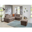 ECKSOFA  in Mikrofaser Braun  165/224 cm  - Schwarz/Braun, KONVENTIONELL, Kunststoff/Textil (165/224cm) - Xora