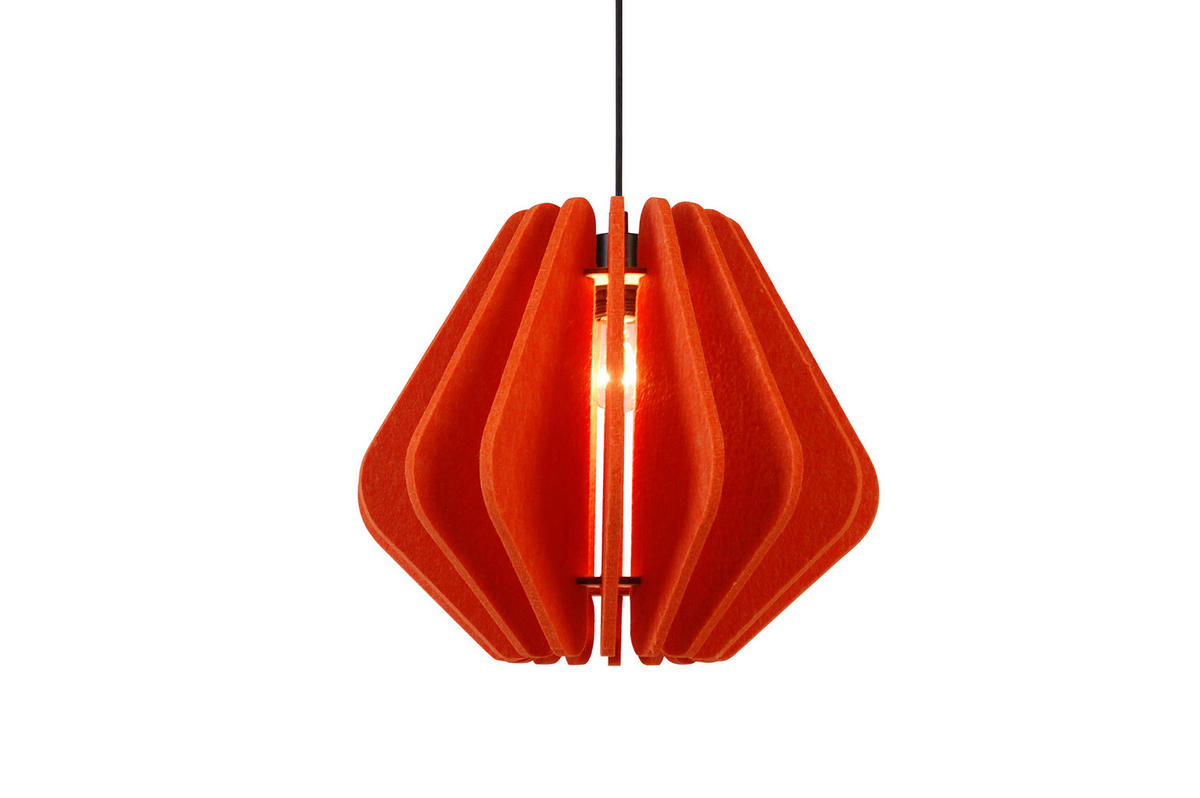 HÄNGELEUCHTE 38/133 cm   - Rot, Trend, Kunststoff/Textil (38/133cm) - Novel